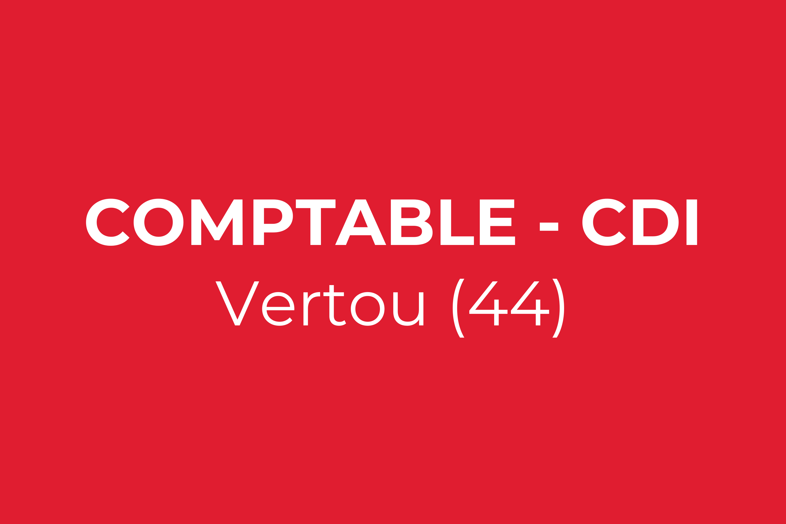 Comptable CDI - Vertou